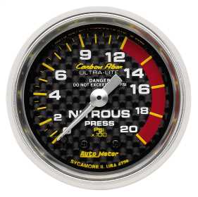 Carbon Fiber™ Mechanical Nitrous Pressure Gauge
